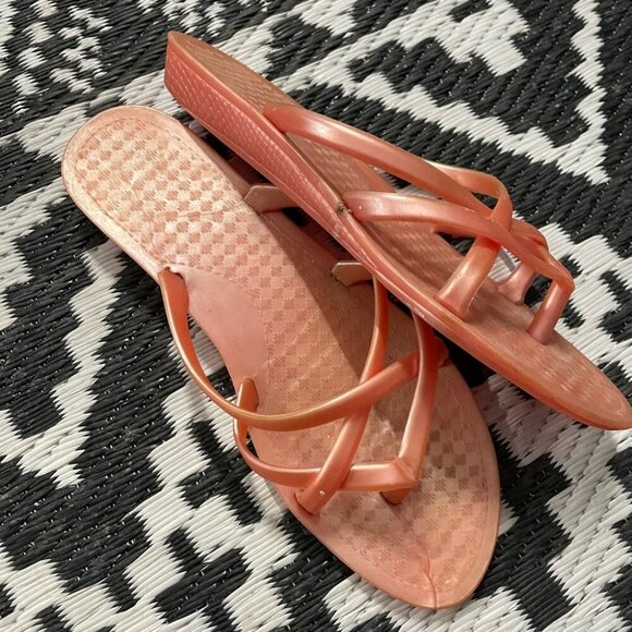 Vintage 90s Jelly Slip on Sandals Pink Size 8 - Picture 4 of 4